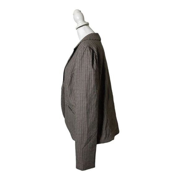 Autres Filles Houndstooth Shoulder Padded Womens Blazer Crest Buttons NWT US XL - Picture 4 of 13